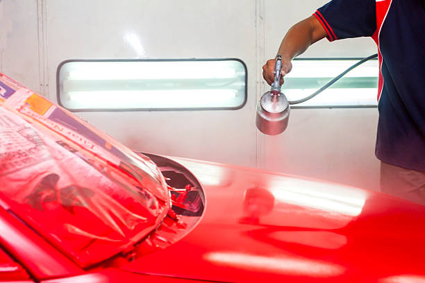 auto body red color repaint